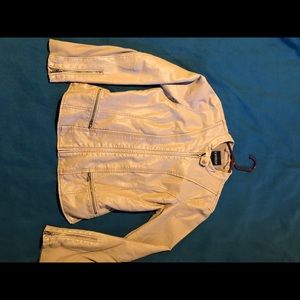 Tan faux leather jacket